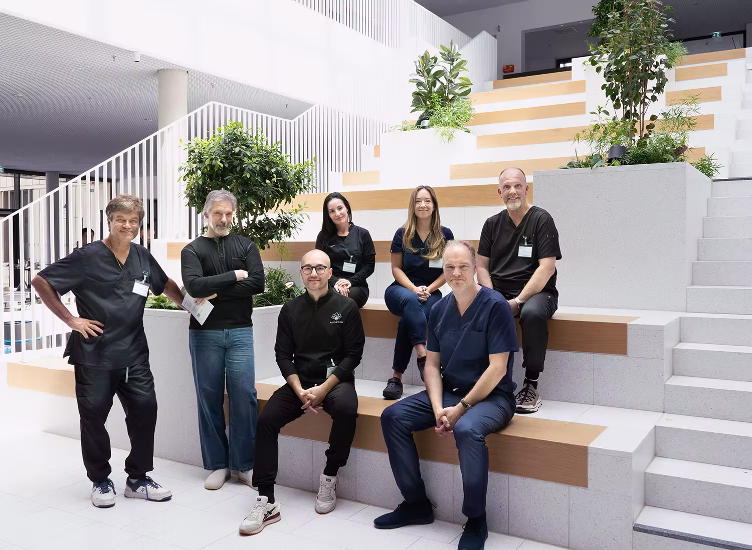 Die Faculty: Frank Muggenthaler, Timm Filler, Sebastian Fischer, Dimitra Kotsougiani-Fischer, Nuria Pfeiffer, Steffen Giesse, Peter Arne Gerber